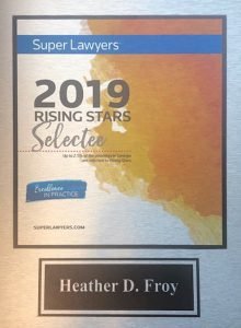 Heather Froy Super Lawyer Award 2019