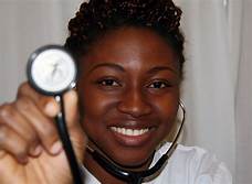 nurse with stethescope in hand